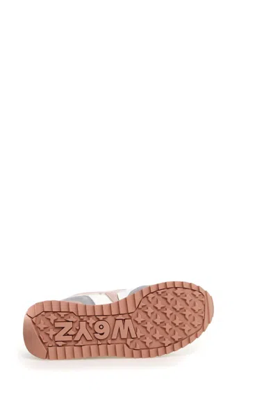 W6yz Sporty Luxury Sneakers In Technical Fabric In Gray