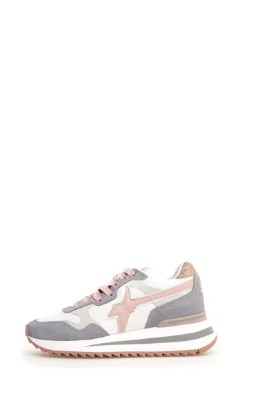 W6yz Sporty Luxury Sneakers In Technical Fabric In Gray
