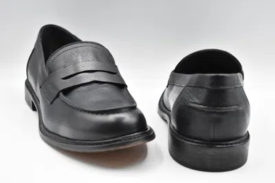 Ernesto Dolani Blue Leather Low Shoes In Black