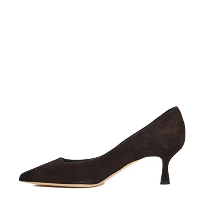 Ninalilou Pump Suede Ebony Heel 55mm In Brown