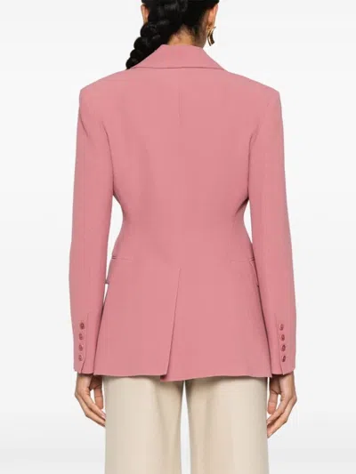 Ermanno Scervino Single-breasted Tailored Jacket With Notched Lapel In Pink