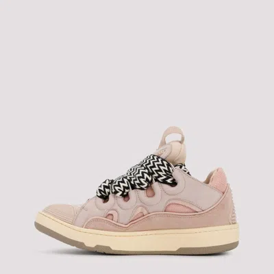 Lanvin Curb Sneakers With Padded Tongue And Rubber Sole In Pink