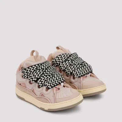 Lanvin Curb Sneakers With Padded Tongue And Rubber Sole In Pink