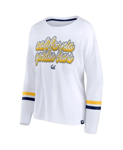 Fanatics Women's White Cal Bears Retro Power Striped Long Sleeve T-shirt In White