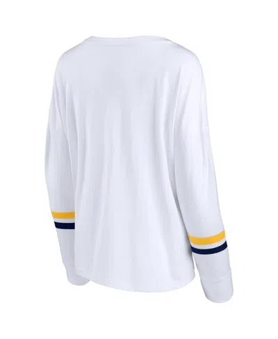 Fanatics Women's White Cal Bears Retro Power Striped Long Sleeve T-shirt In White