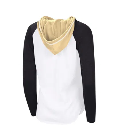 G-iii 4her By Carl Banks Women'sâ White Vegas Golden Knights Vip Raglan Long Sleeve Hoodie T-shirt In White