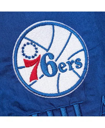 Mitchell & Ness Men's And Women's Royal Philadelphia 76ers Hardwood Classics Team Og 3.0 Anorak Half-zip Windbreaker In Blue