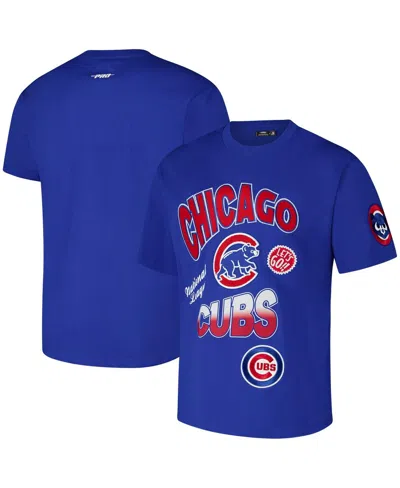 Pro Standard Royal Chicago Cubs Turn It Up Dropped Shoulder T-shirt In Blue