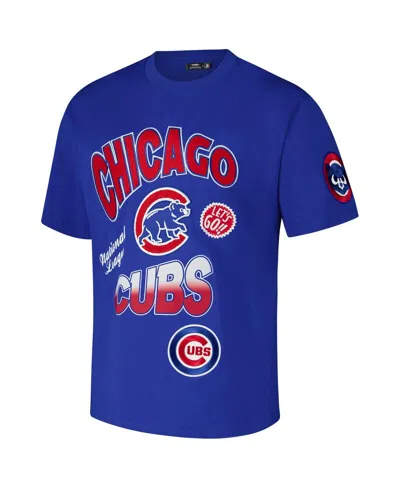 Pro Standard Royal Chicago Cubs Turn It Up Dropped Shoulder T-shirt In Blue