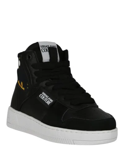 Versace Jeans Couture Meyssa Baroque High-top Sneakers In Black