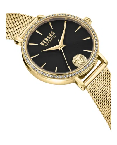 Versus Versace Mar Vista Crystal Bracelet Watch In Gold