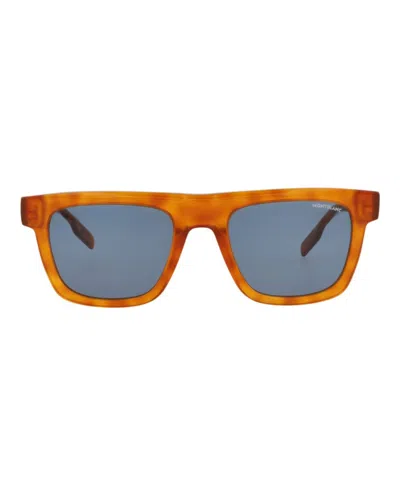 Montblanc Tortoiseshell-effect Square-frame Sunglasses In Brown