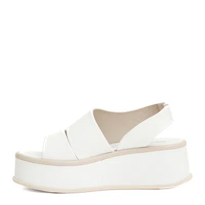 Patrizia Bonfanti 5cm Wedge Sandal In White Leather In White