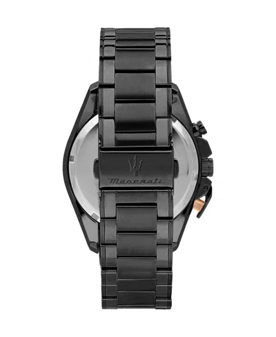 Maserati Men's Chronograph Black Metal Band Watch, 45mm