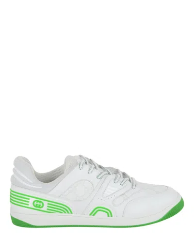 Gucci Basket Leather Low-top Sneakers In White