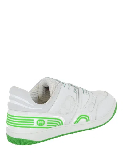 Gucci Basket Leather Low-top Sneakers In White