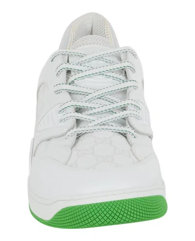 Gucci Basket Leather Low-top Sneakers In White