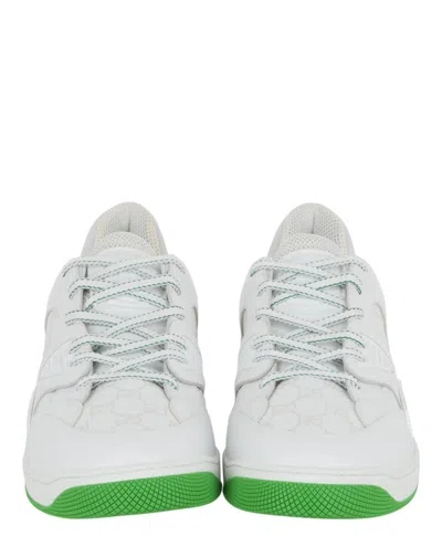 Gucci Basket Leather Low-top Sneakers In White