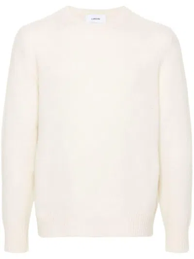 Lardini Crew Neck Knitwear In Soft Alpaca Blend In Neutral