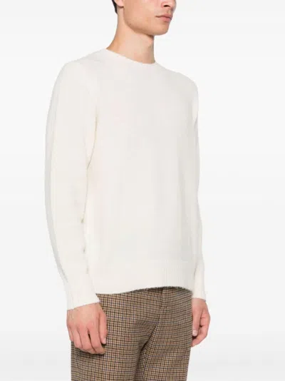 Lardini Crew Neck Knitwear In Soft Alpaca Blend In Neutral