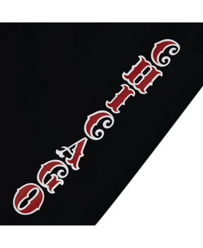 Mitchell & Ness Men's Black Chicago Bulls Team Origins Fleece Shorts In Black
