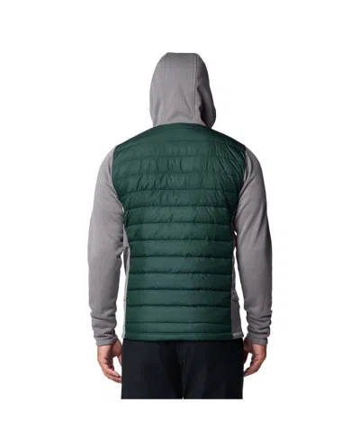 Columbia Men's Green/gray Michigan State Spartans Out-shield Hybrid Full-zip Hoodie Jacket In Multi