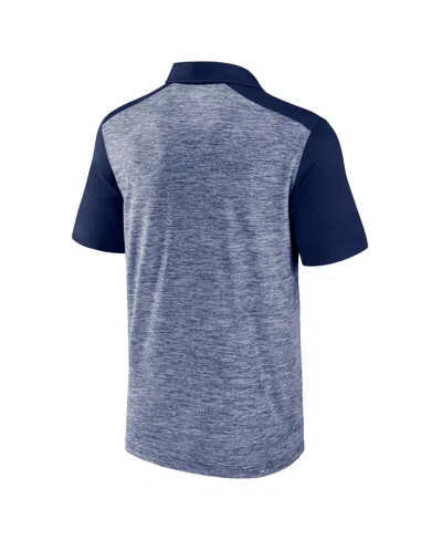 Fanatics Men's Heather Navy Seattle Seahawks Clutch Polo Shirt In Blue