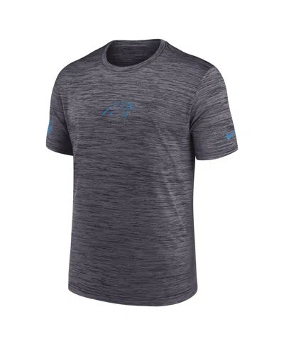 Nike Men's Black Carolina Panthers Sideline Velocity Performance T-shirt In Gray
