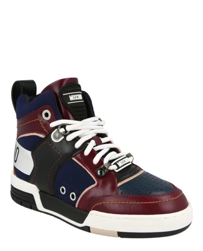 Moschino Streetball Asymmetrical High-top Sneakers