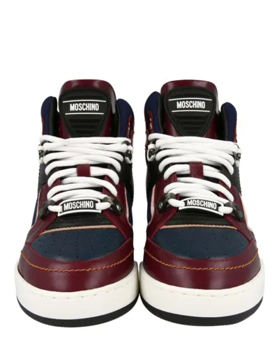 Moschino Streetball Asymmetrical High-top Sneakers