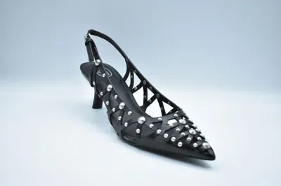Ash Laced Black Low-cut Shoes With Metallic Studs In Black