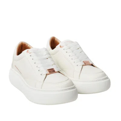Alexander Smith White Faux Leather Ecogreenwich Sneaker In White