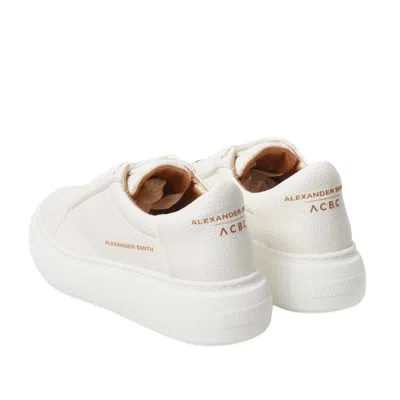 Alexander Smith White Faux Leather Ecogreenwich Sneaker In White