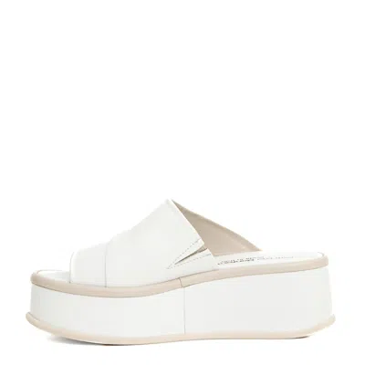 Patrizia Bonfanti 5cm Wedge Slipper White Leather In White