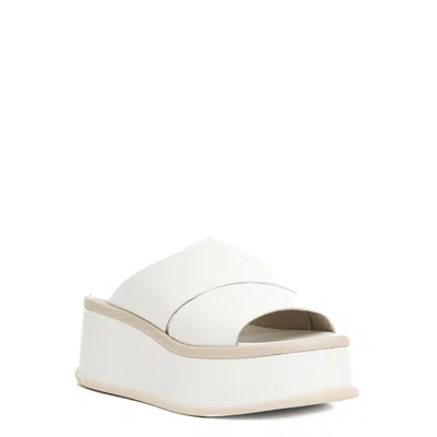 Patrizia Bonfanti 5cm Wedge Slipper White Leather In White