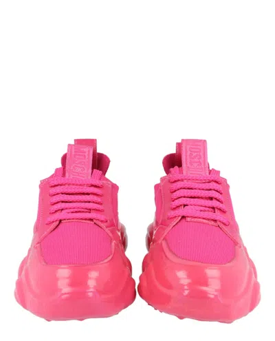 Moschino Logo-patch Leather Sneakers