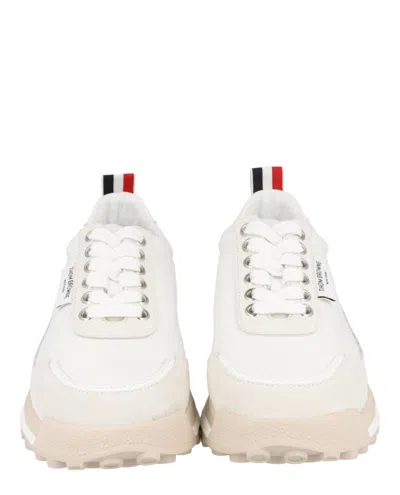 Thom Browne Alumni Trainer Sneakers In White