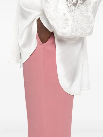 Ermanno Scervino Tailored Flared Pants With High Waist In Pink