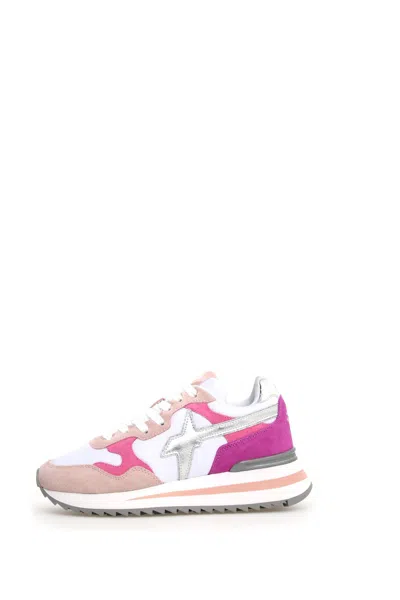 W6yz Technical Fabric And Suede Sneakers In Multi