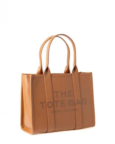 Marc Jacobs Grained Leather Large Shopper Bag With Embossed Logo