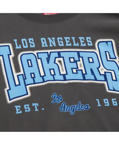 Mitchell & Ness Women's Charcoal Los Angeles Lakers Hardwood Classics Oversized Boyfriend T-shirt In Black