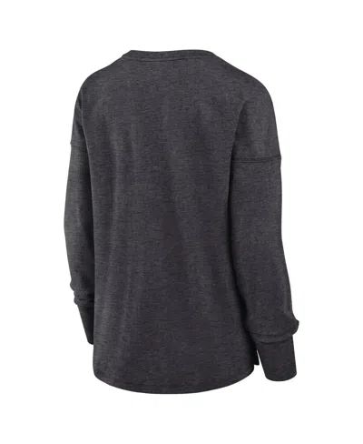 Fanatics Women's Heather Charcoal Utah Mammoth Primary Logo Legacy Long Sleeve T-shirt In Black