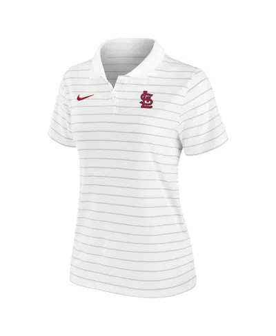 Nike Women's White St. Louis Cardinals Authentic Collection Victory Performance Polo Shirt In White