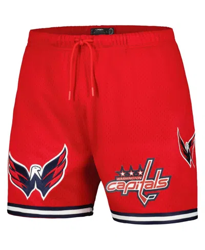 Pro Standard Men's Red Washington Capitals Classic Mesh Shorts In Red