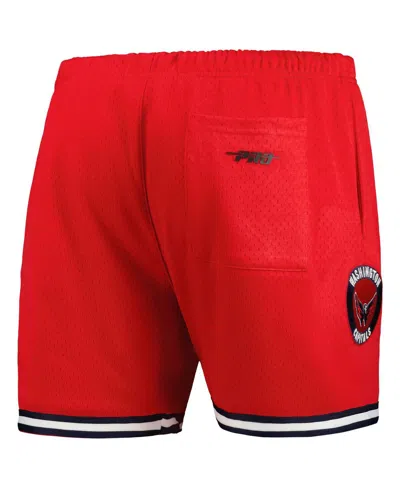 Pro Standard Men's Red Washington Capitals Classic Mesh Shorts In Red