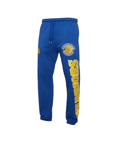 Mitchell & Ness Men's Royal Golden State Warriors Hardwood Classics Team Origins Pants In Blue