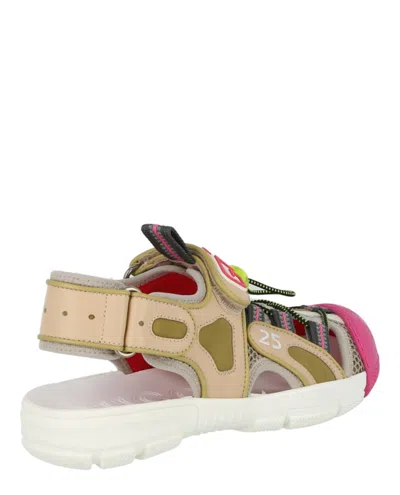 Gucci Mesh Fabric Tinsel Sport Sandals In Multi