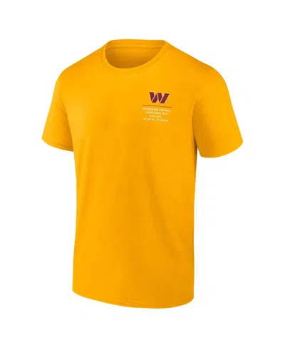 Fanatics Men's Gold Washington Commanders Repeat Stats T-shirt In Gold