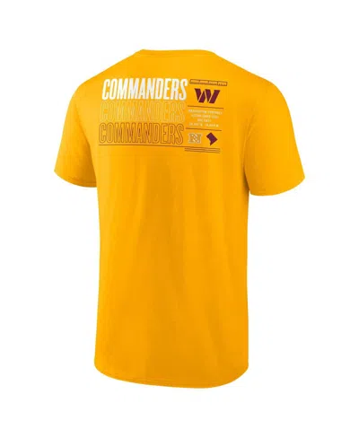Fanatics Men's Gold Washington Commanders Repeat Stats T-shirt In Gold