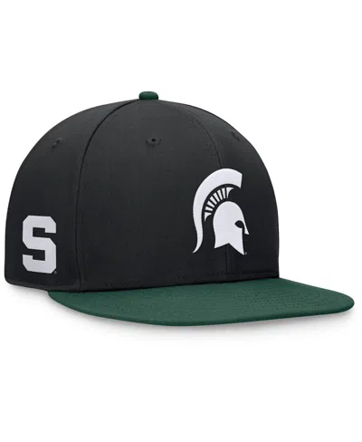 Top Of The World Men's Black/green Michigan State Spartans Rally Two-tone Fitted Hat
